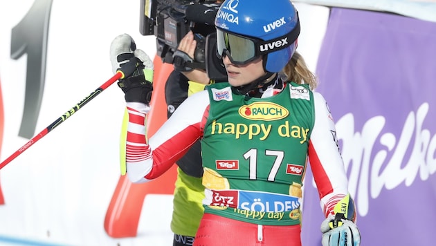 Sölden 2019: Im ersten Durchgang noch auf gutem Weg, im zweiten Kreuzbandriss und Saison-Aus für Bernadette Schild. (Bild: Birbaumer Christof)