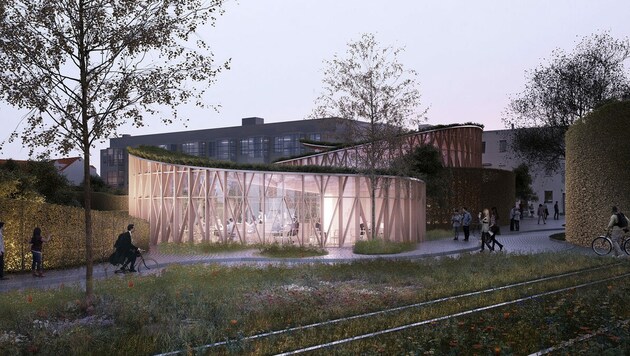 Das Erlebnismuseum wird auf der Ostseeinsel Flünen errichtet. (Bild: Kengu Kuma architects, Cornelius Vîge architects, MASU planning)