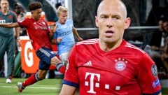 Chris Richards (li) zog sich den Ärger von Arjen Robben (re.) zu. (Bild: APA/AFP/GETTY IMAGES/Michael Reaves, GEPA, krone.at-Grafik)