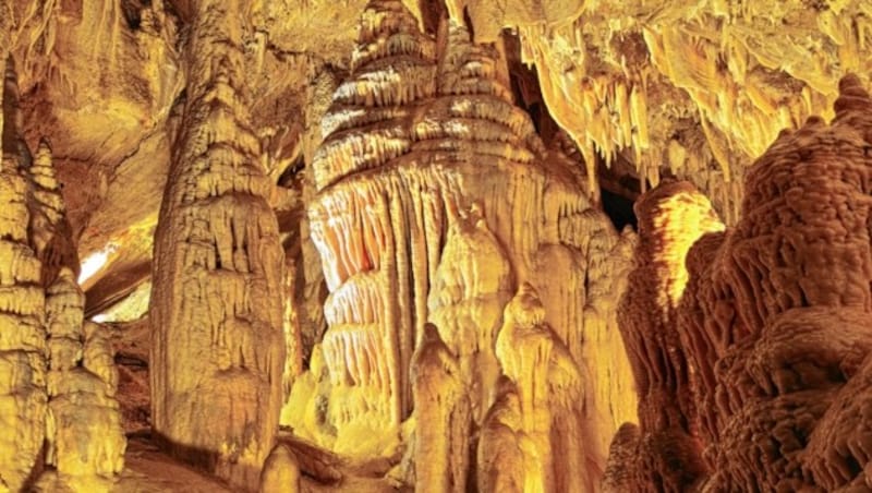 In der Obir-Tropfsteinhöhle ist es im Sommer angenehm kühl. (Bild: Gemeinde Bad Eisenkappel)