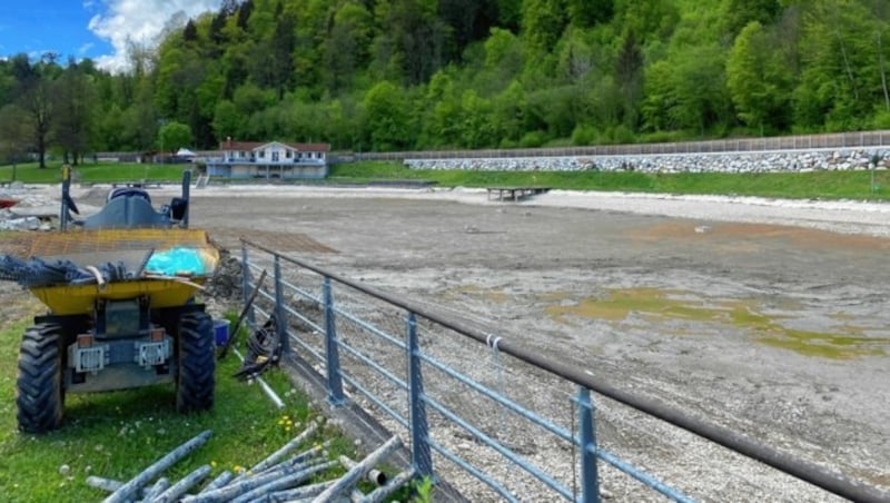 Noch fehlt das Wasser im Bad Weihermühle (Bild: Hans Oberländer)