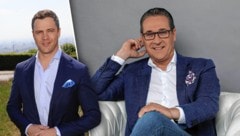 Die beiden Schlüsselfiguren der Ibiza-Affäre: Johann Gudenus und Heinz-Christian Strache (Bild: Martin A. Jöchl, Privat, krone.at-Grafik)