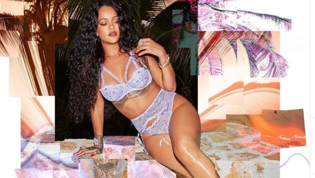 Rihanna in ihren selbstdesignten Dessous (Bild: instagram.com/badgalriri)