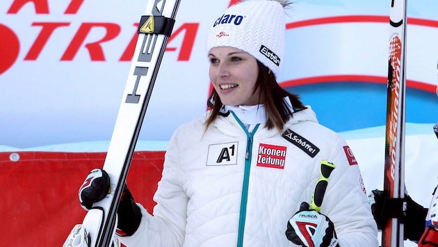 Anna Veith noch als Anna Fenninger bei ihrem ersten Weltcupsieg im Dezember 2011 in Lienz. (Bild: GEPA pictures/ Hans Simonlehner)