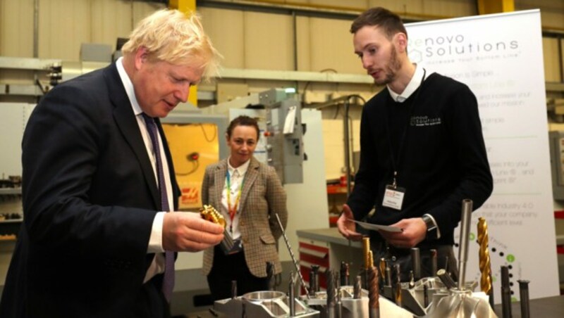 Premier Boris Johnson beim Besuch der Universität von Sunderland im Jänner. (Bild: AFP)