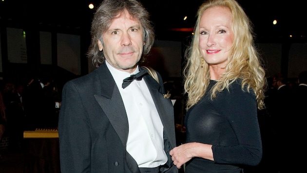 Bruce Dickinson mit Noch-Ehefrau Paddy Bowden 2013 in London (Bild: www.PPS.at)