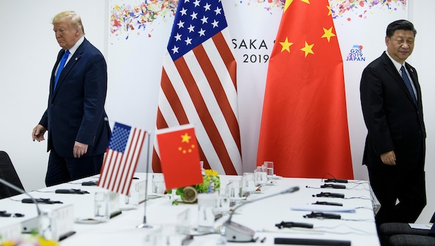 Der ehemalige US-Präsident Donald Trump und Chinas Staatspräsident Xi Jingping bei einem Treffen im Juni 2019. Die bilateralen Beziehungen waren schon einmal besser. (Bild: AFP)