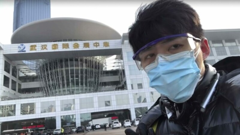 Der Corona-Blogger aus dem Wuhan-Spital, Chen Qiushi (34): am 6. Februar einfach verschwunden (Bild: AP)