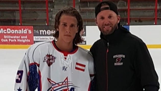 Kilian Schwarz mit dem ehemaligen NHL-Star Thomas Vanek (Bild: zVg)