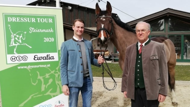 Florian Bacher (.) und Präsident Ludwig Hoffmann hoffen heuer auf einige Bewerbe der Dressur Tour. (Bild: Dow)