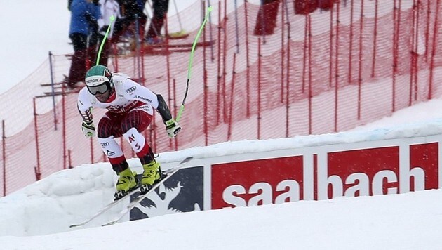 Im Februar war letztmals die Ski-Weltelite (im Bild Vincent Kriechmayr) zu Gast bei WM-Bewerber Saalbach. (Bild: Tröster Andreas)