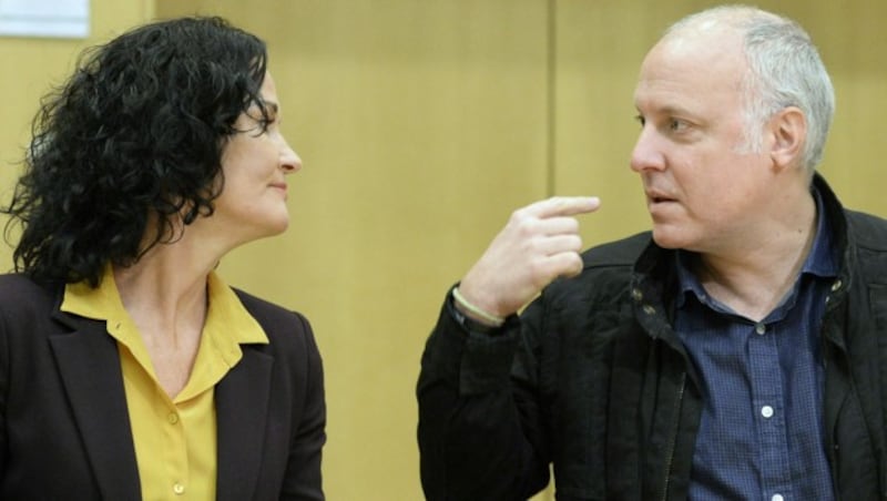 Stefan Wallner mit der ehemaligen Grünen-Bundessprecherin Eva Glawischnig. (Bild: APA/ROBERT JAEGER)