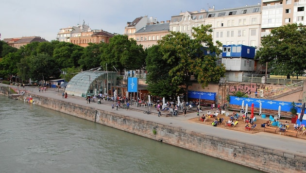 Am Donaukanal wird gerne lange und ausgelassen gefeiert. (Bild: Gerhard Bartel)