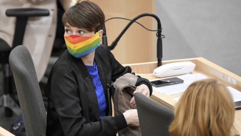 Sigrid Maurer, Klubobfrau der Grünen im Parlament (Bild: APA/ROLAND SCHLAGER)