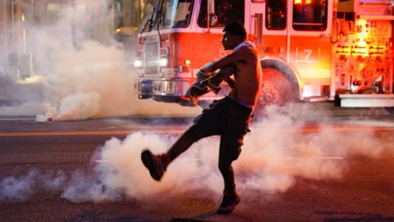 Die Bürgermeisterin von Atlanta bat um den Einsatz der Nationalgarde, weil die Proteste in der US-Großstadt eskalierten. (Bild: AP)