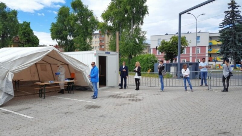 Die Teststation in Klagenfurt. (Bild: Manuela Karner)