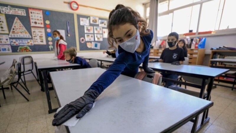 Die Volksschulen öffneten in Israel am 3. Mai nach dem Ende der ersten Phase des Corona-Lockdowns wieder. (Bild: AFP)