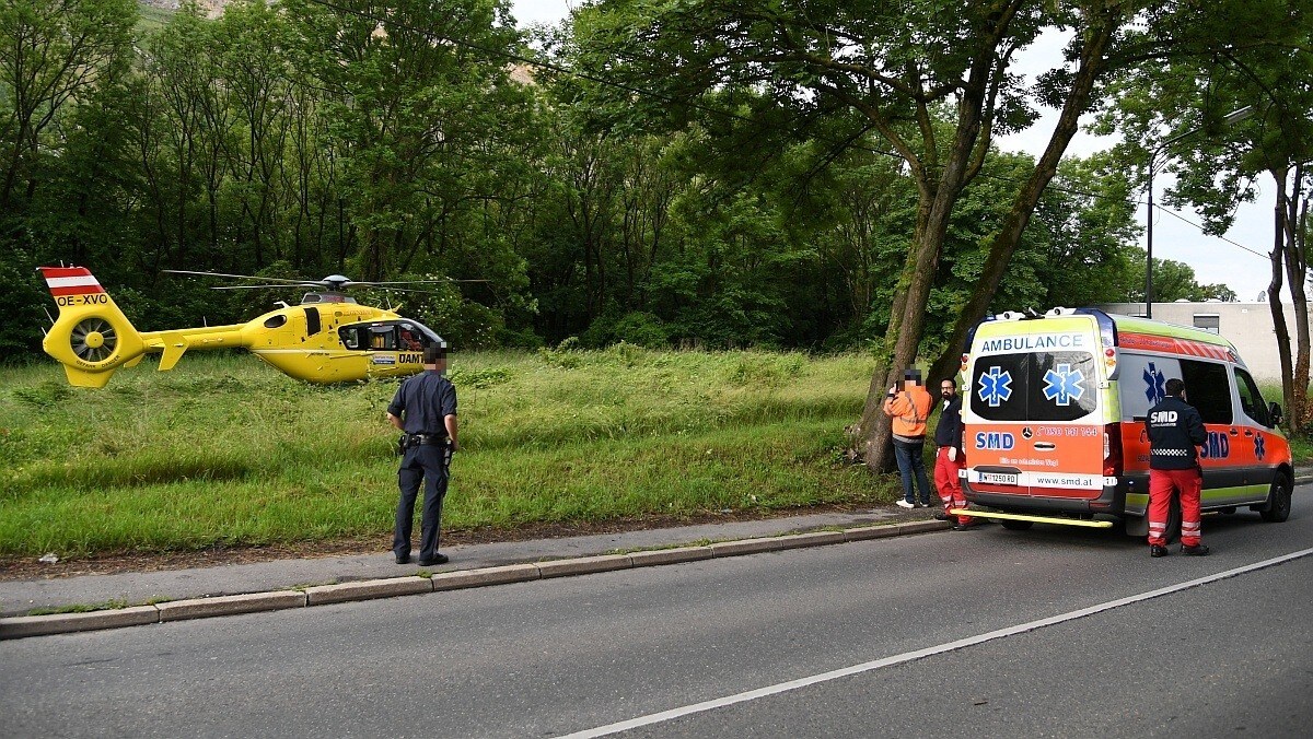 Per Heli ins Spital Mädchen (10) bei Fahrradsturz