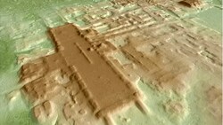 Eine LIDAR-Aufnahme der im Süden von Mexiko entdeckten Monumentalanlage der Maya (Bild: Takeshi Inomata)