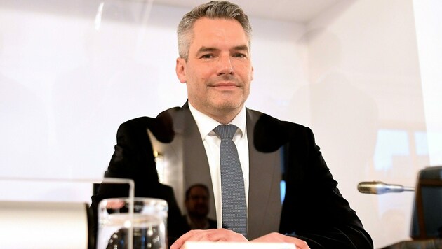 Innenminister Karl Nehammer (ÖVP) (Bild: APA/HELMUT FOHRINGER)