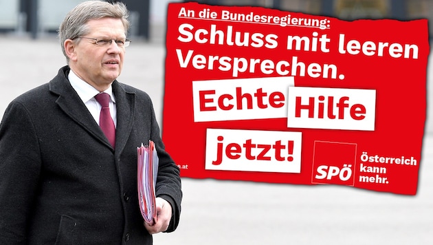 (Bild: APA/ROLAND SCHLAGER, SPÖ, krone.at-Grafik)