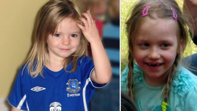 Maddie (l.) war drei, als sie verschwand, Inga (r.) fünf Jahre alt. (Bild: APA/AP, Polizei Stendal / dpa / picturedesk.com)