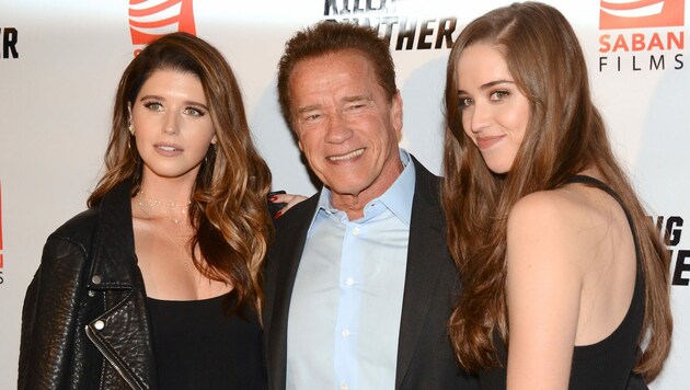 Arnold Schwarzenegger mit den Töchtern Katherine und Christina (Bild: www.PPS.at)