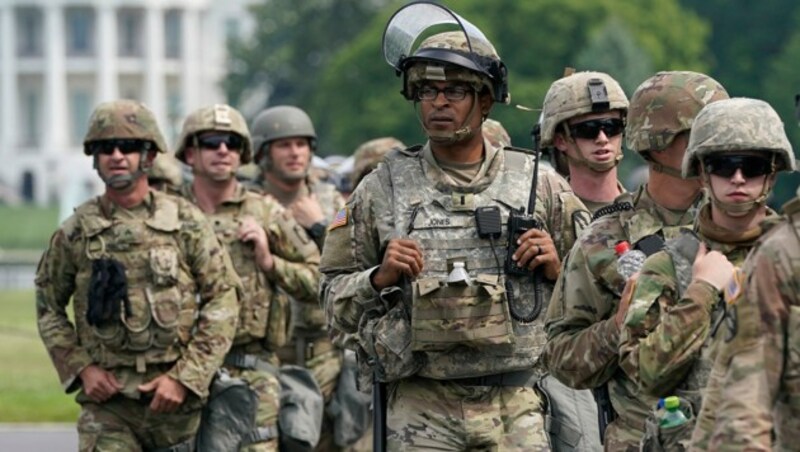 Mitglieder der US-Nationalgarde in Washington (Bild: AFP)