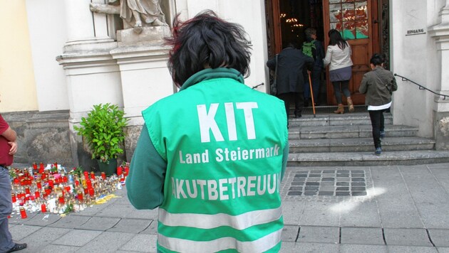 Das Kriseninterventionszentrum leistete nach der Amokfahrt in Graz wertvollste Dienste. (Bild: Kronenzeitung)