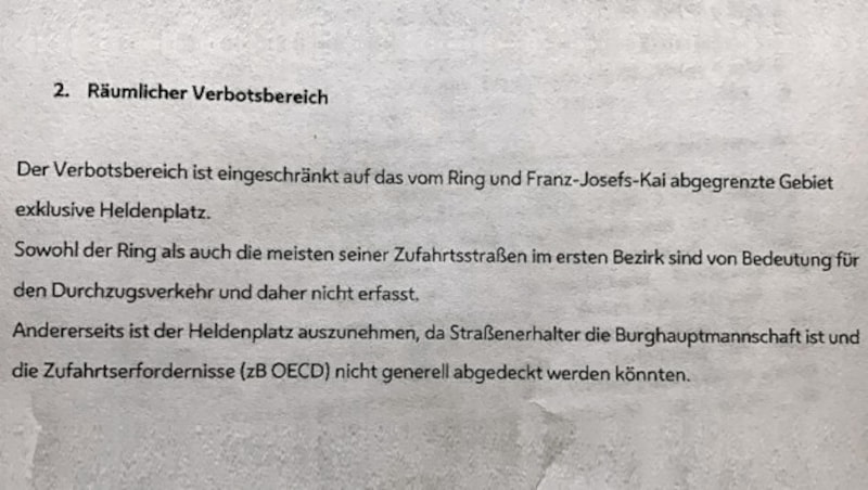 Das steht im Geheimbericht: So sieht die Verbotszone aus. (Bild: "Krone")