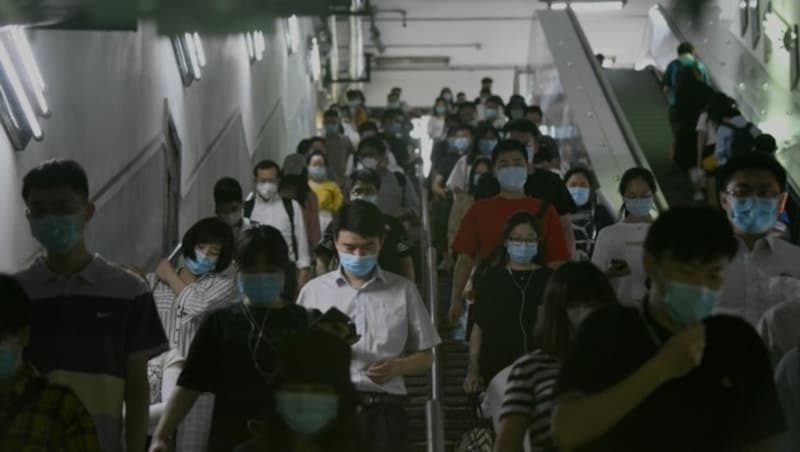 Eine U-Bahn-Station in Peking (Bild: AFP)