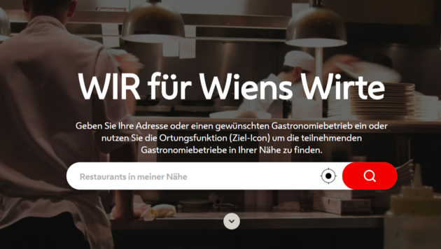 Mittels Suchfunktion auf www.wienergastrogutschein.at sieht man, welche Unternehmen an der Aktion teilnehmen. (Bild: wienergastrogutschein.at)