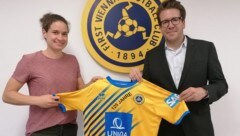 Sportliche Leiterin Frauen Nina Burger (links) mit Vizepräsident Jonas Puck (Bild: First Vienna FC 1894)