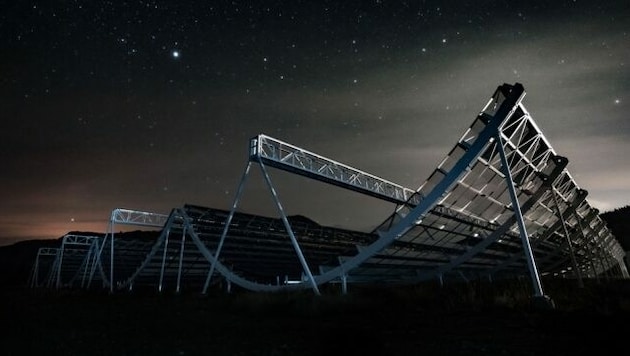 Das Radioteleskop, mit dem die Signale aufgezeichnet wurden. (Bild: CHIME Collaboration)