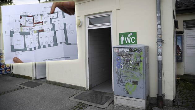 Neue Räume, Eingänge und Anstrich bekommt das WC am Hanuschplatz (Bild: ANDREAS TROESTER)