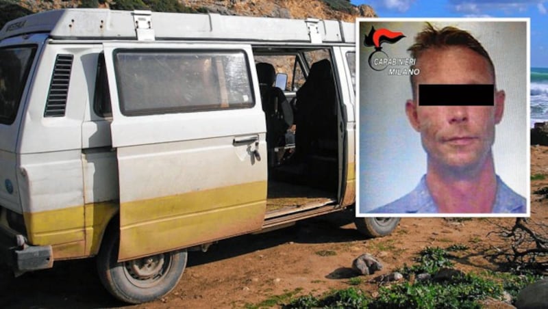 Diesen VW-Bus kaufte sich Christian B. gemeinsam mit einem Freund aus Österreich. (Bild: EPA, AFP, krone.at-Grafik)