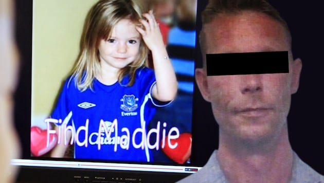 The public prosecutor's office assumes that Christian B. murdered Maddie. However, he has been charged with other crimes in Braunschweig (Germany). (Bild: AFP/ITALIAN CARABINIERI PRESS OFFICE, AFP, krone.at-Grafik)