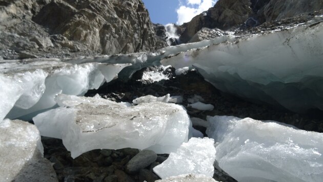 Im Jahr 1969 befanden sich noch 144 km2 Gletscherfläche in Tirol, 2006 waren es nur mehr 116 km2. (Bild: Markus Strudl)