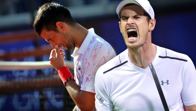 Novak Djokovic (li.) und Andy Murray (Bild: AFP, GEPA, krone.at-Grafik)