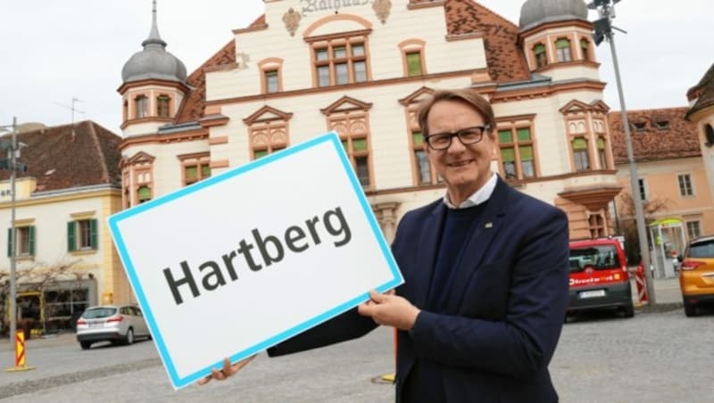 Der Hartberger Bürgermeister Marcus Martschitsch. (Bild: Christian Jauschowetz)