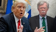 John Bolton (rechts) hat mit seinem Enthüllungsbuch seinen ehemaligen Chef, US-Präsident Donald Trump, ziemlich verärgert. (Bild: APA/AFP/SAUL LOEB, AP, krone.at-Grafik)