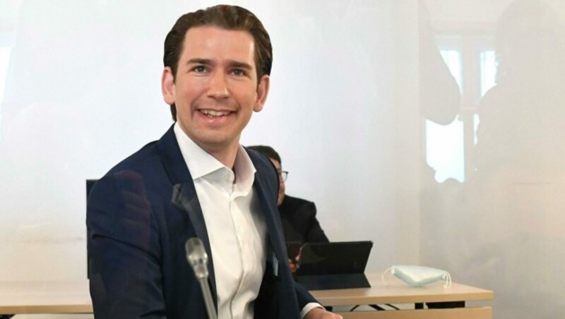 Bundeskanzler Sebastian Kurz (ÖVP) vor dem Ibiza-U-Ausschuss (Bild: APA/Helmut Fohringer)