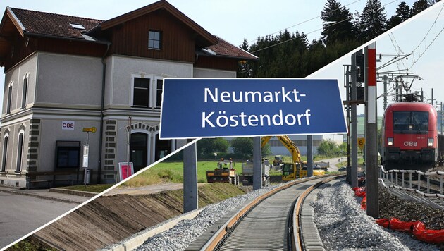 Alles neu: Der Bahnhof in Neumarkt wird modern - mit neuem Namen und drittem Gleis (Bild: ÖBB/Deopito, Roittner)