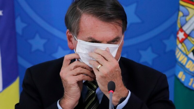 Jair Bolsonaro hat gröbere Probleme mit der Maskenpflicht. (Bild: Sergio LIMA/AFP)