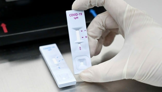 Ein Beispiel für einen Schnelltest, der IgM-Antikörper misst (Bild: AFP)