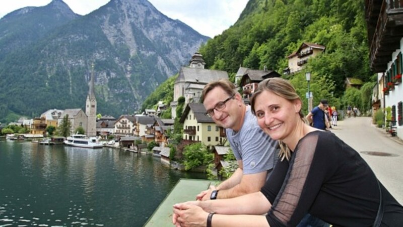 Karina und Franz Grassauer aus Kapfenberg kamen zum allerersten Mal nach Hallstatt. (Bild: Reinhard Hörmandinger )