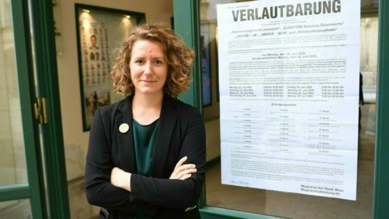 Klimavolksbegehren-Initiatorin Katharina Rogenhofer (Bild: APA/HELMUT FOHRINGER)