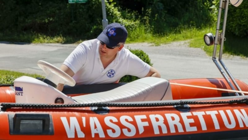 Wasserretter Michael Pacher stand am Mittwoch im Einsatz. (Bild: Tschepp Markus)