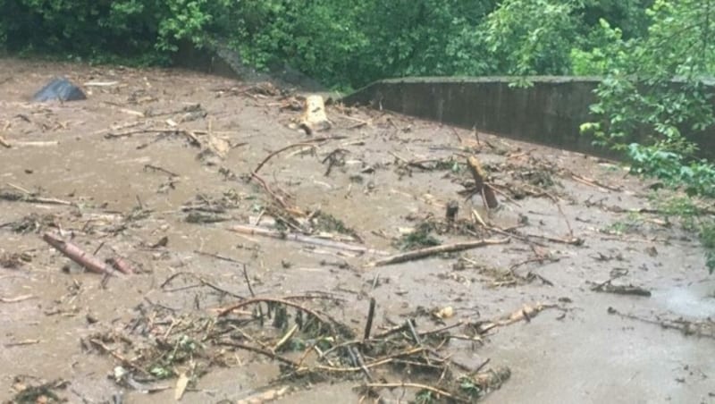 Im Bezirk Murau trat der Rantenbach über die Ufer. (Bild: Markus Salchegger)