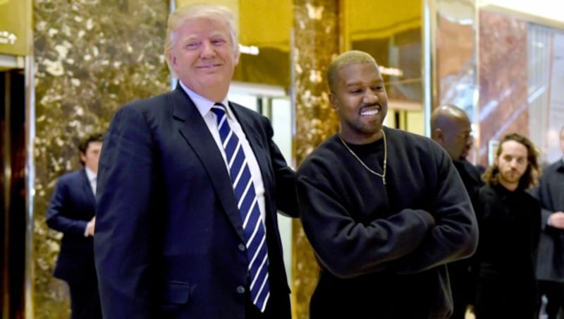 Donald Trump und Kanye West (Bild: AFP)